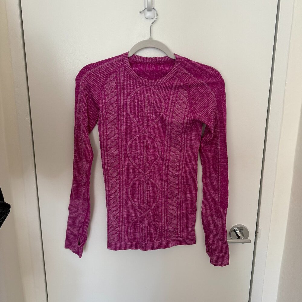 Lululemon fuscia long sleeve